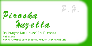 piroska huzella business card